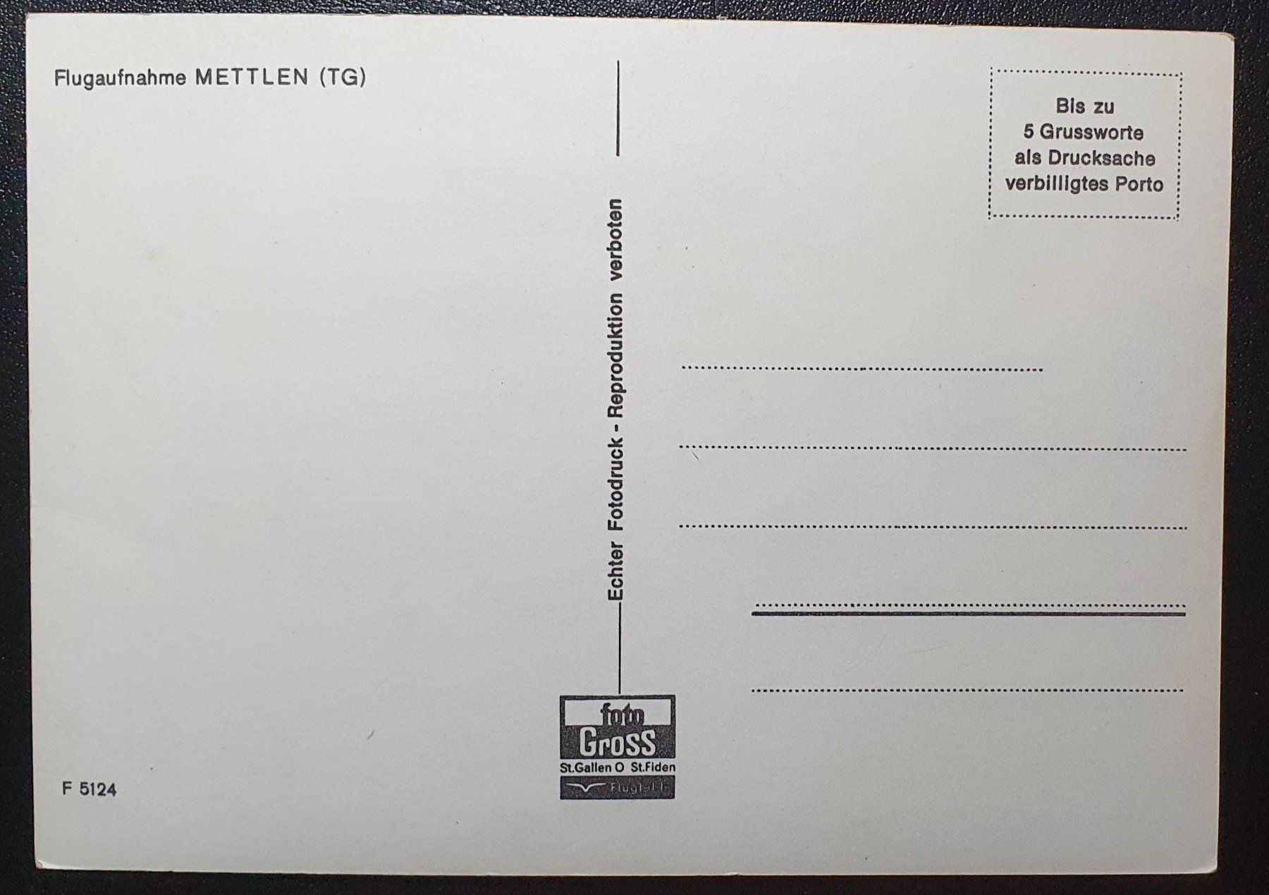 Cartoline postali: Mettlen - Flugaufnahme – Usato da Kreuzlingen venduto da Rschweiz1 1