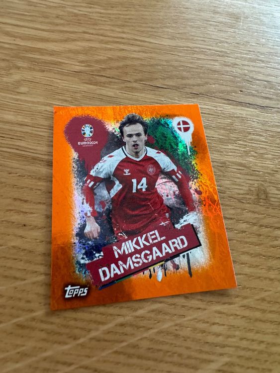 Autocollant Topps Euro 2024 Mikkel Damsgaard - Édition Spéciale Euro - Danemark