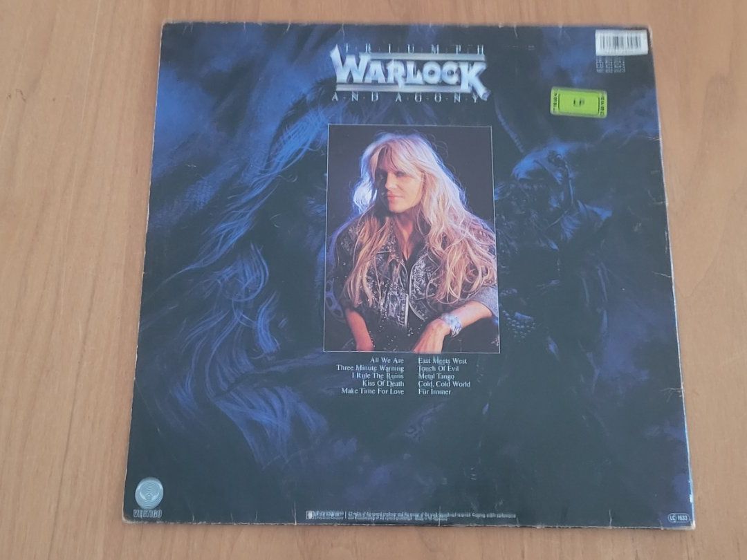 Schallplatten: LP  Warlock – Gebraucht aus Martigny von MZ-67 2