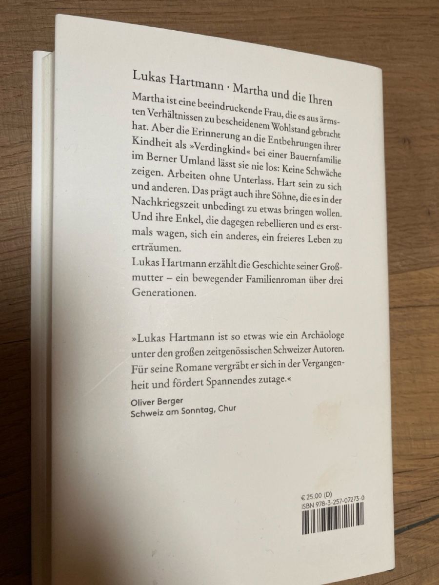 Bücher: Lukas Hartmann - Martha und die Ihren – Gebraucht aus Saanenmöser von ballerinas 1