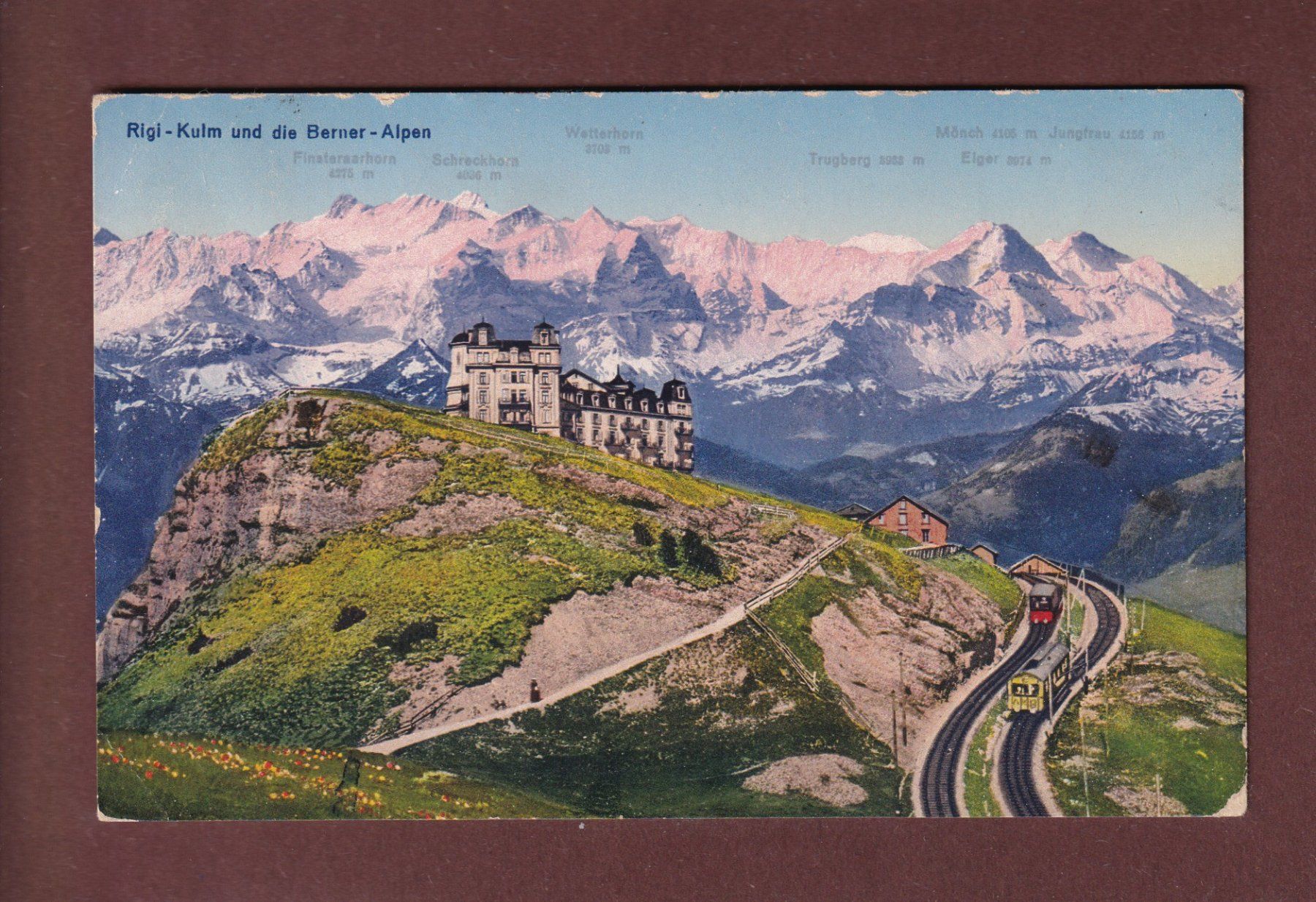 Cartoline postali: RIGI-KULM - Berner Alpen - 1923 – Usato da Pully venduto da nicecards-shop