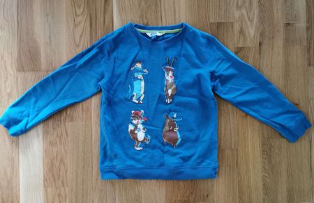 Pullover mit Tiermotiven, Gr. 116, 100% Baumwolle