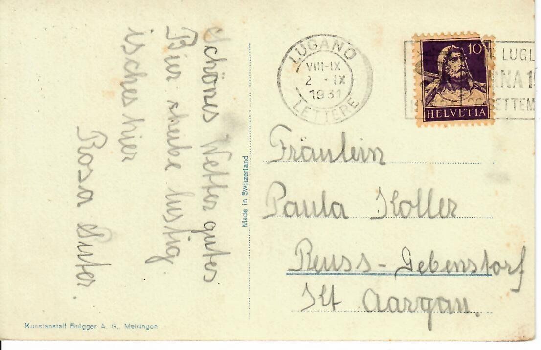 Cartoline postali: Hotel Pension Minerva Lugano – Usato da Hochdorf venduto da Ziegel-16 1