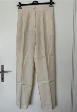 Carla Carini 100% Leinen Hose Gr 36/38 wie neu, ecru