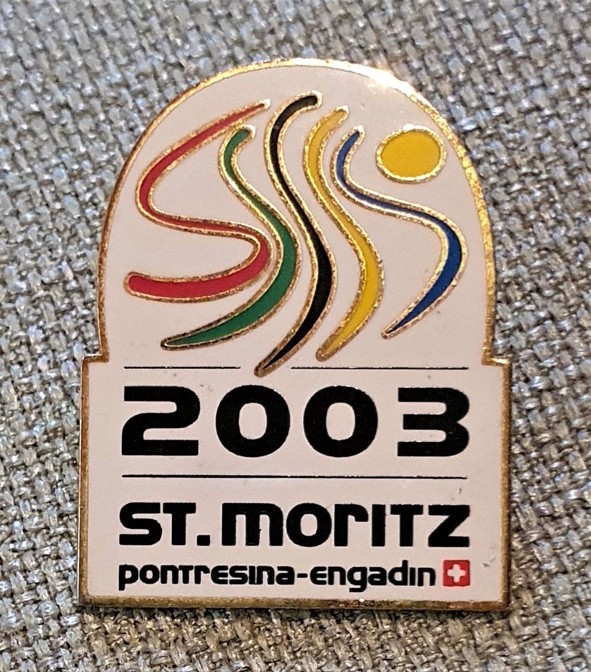 Placchette & Badge: F944 - Pin FIS Ski WM 2003 St. Moritz – Usato da Reinach BL venduto da Boston-Verkauf