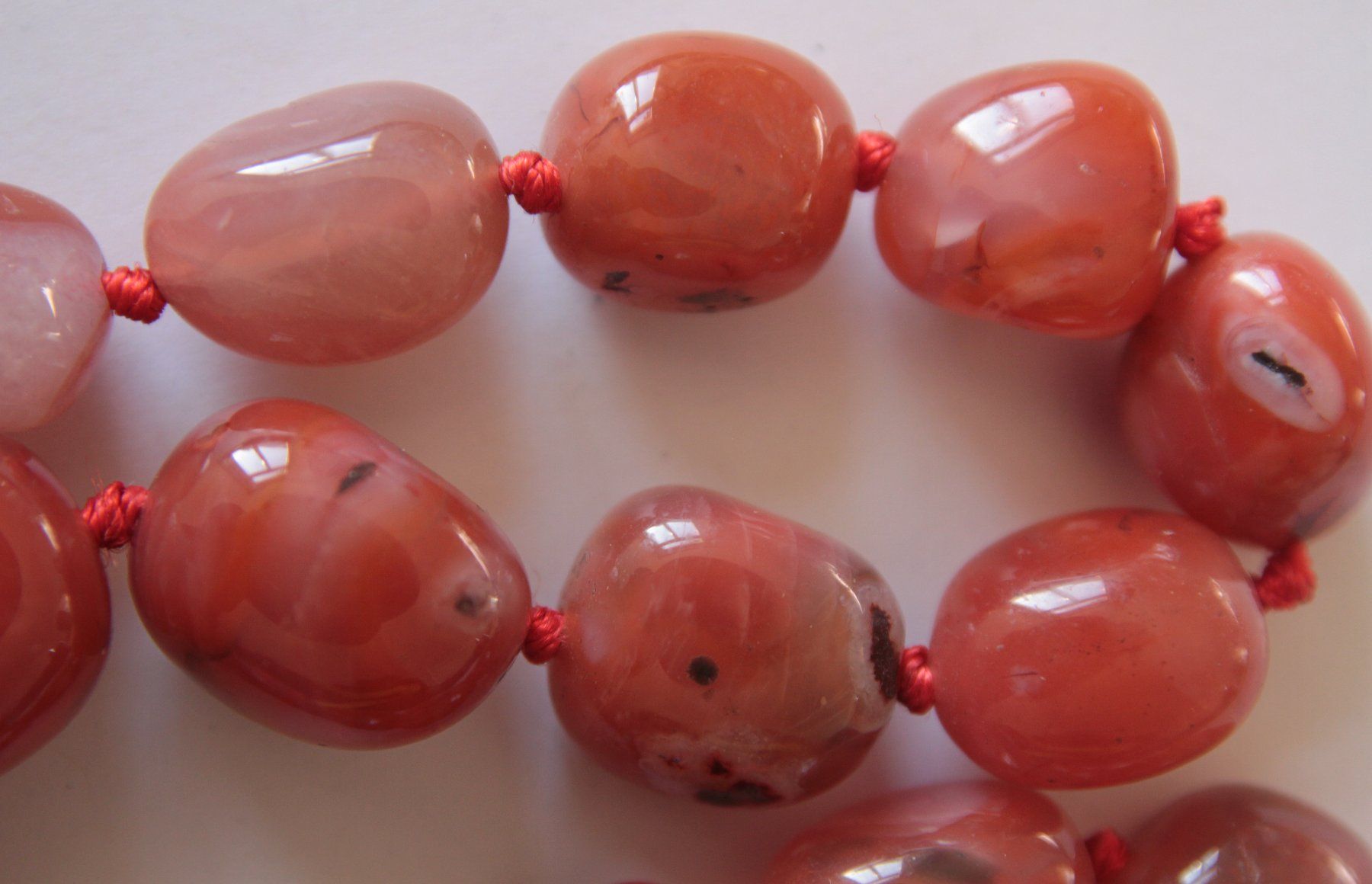 Catenine: NEU: Mega Botswana Achat Kette Achatkette Edelstein Schmuck – Nuovo (secondo la descrizione) da Matten b. Interl venduto da EdelsteineInterlaken 1