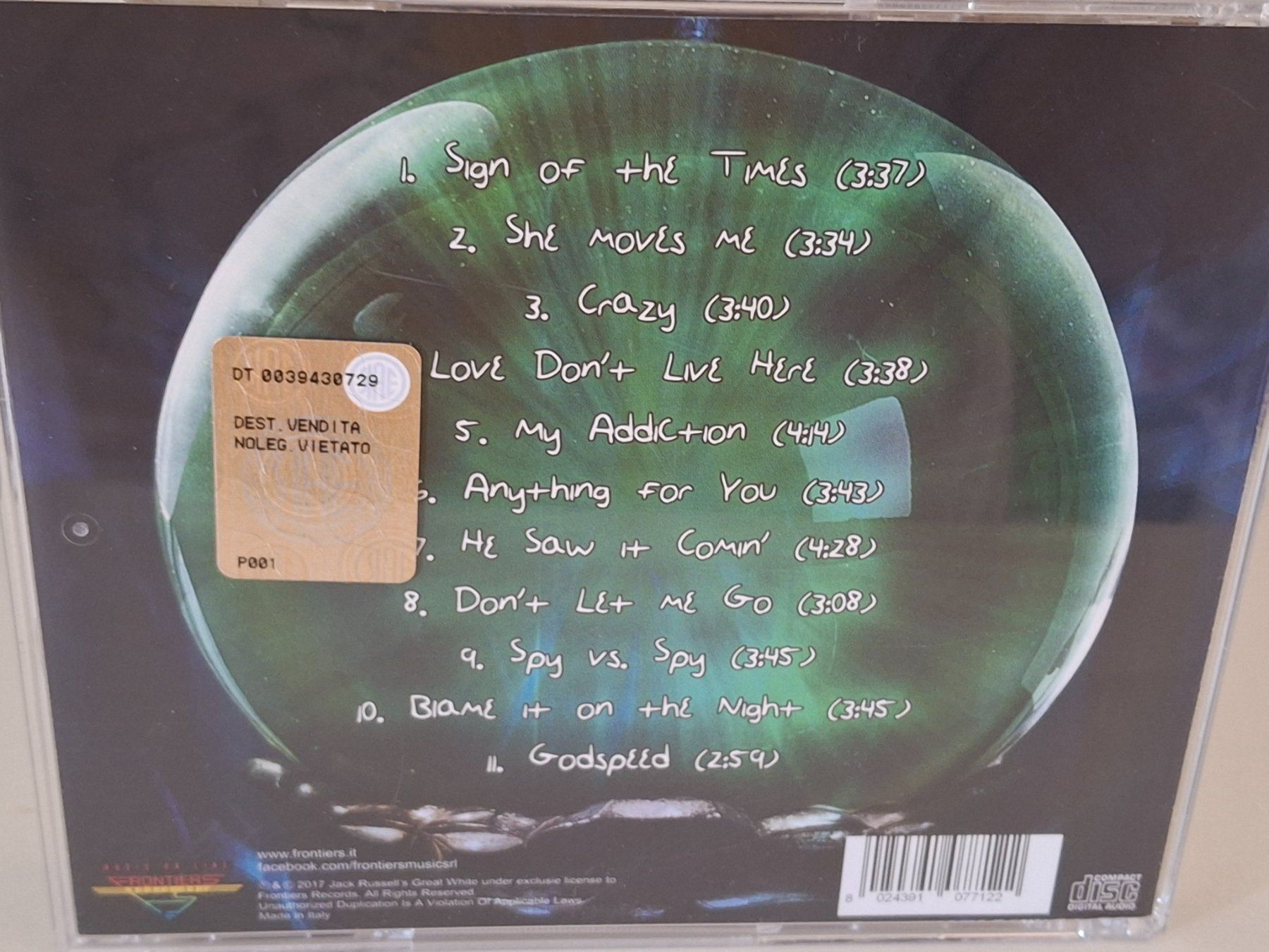 CD: CD Jack Russell's Great White -  He Saw It Comin' Seltene CD – Usato da Aarberg venduto da Jackup1 1