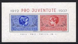 1937 Pro Juventute Block ZNr. 83I&84I postfrisch **, KP 10.-