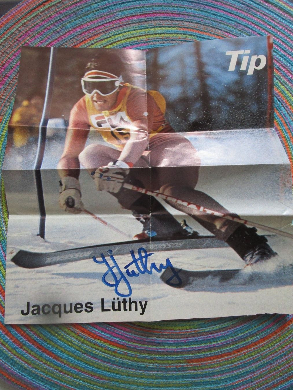 Autogramme: ANTIKES AUTOGRAMM JACQUES LÜTHY SKIRENNFAHRER ORIGINAL – Gebraucht aus GUTENSWIL von Alpina6