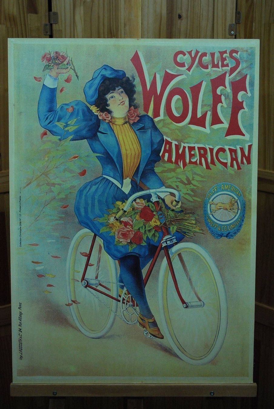 Poster & Bilder: CYCLES WOLFF AMERICAN 1895 – Gebraucht aus Schaffhausen von vintageworld 1