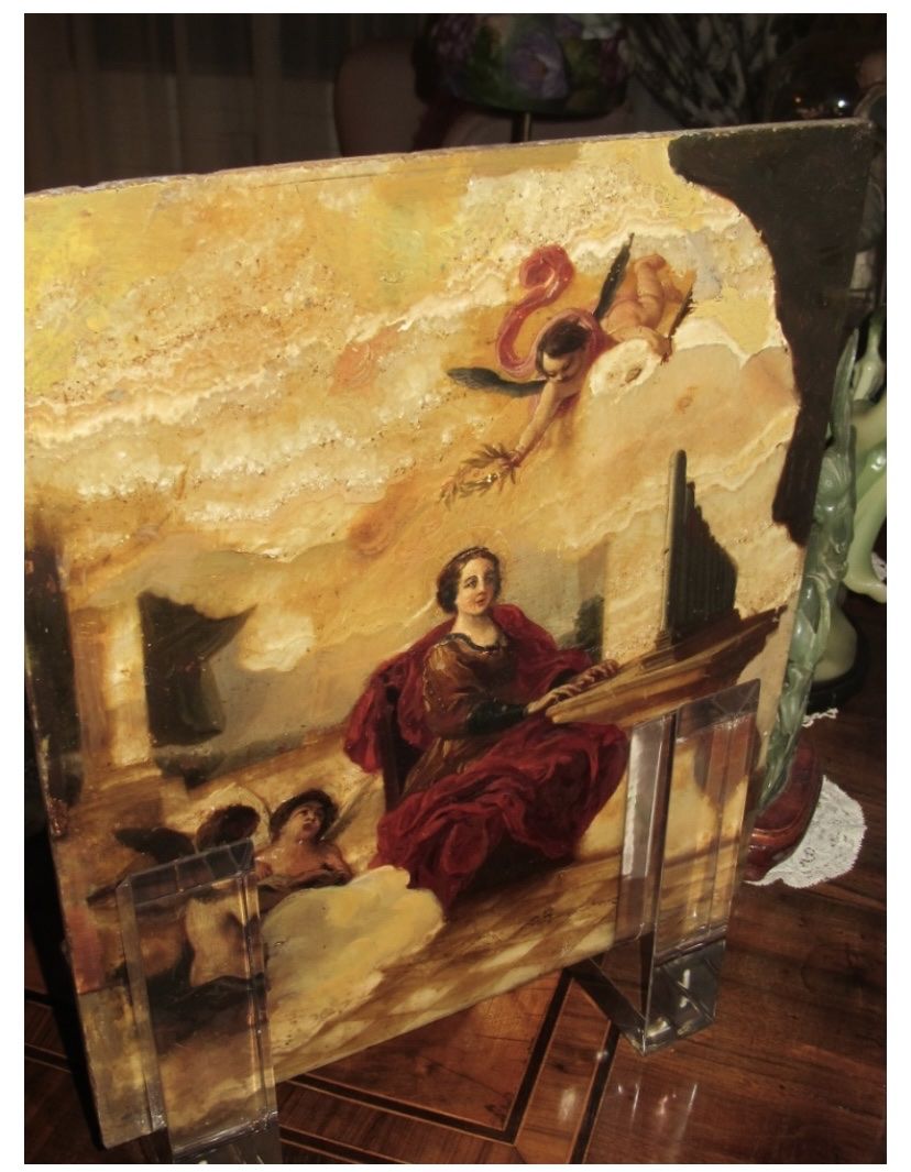 Dipinti: Old master painting on Alabaster double face – Usato da Küssnacht am Rigi venduto da CALIFRASQUI 2