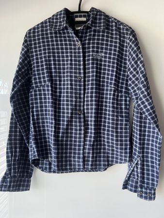 Jack Wolfskin Hemd blau kariert, Gr. S, Baumwolle