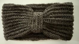 Stirnband grün gestrickt mit Lurex neu