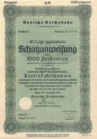 DR 1000 RM Schatzanweisung der Dt. Reichsbahn 1939 + Coupons
