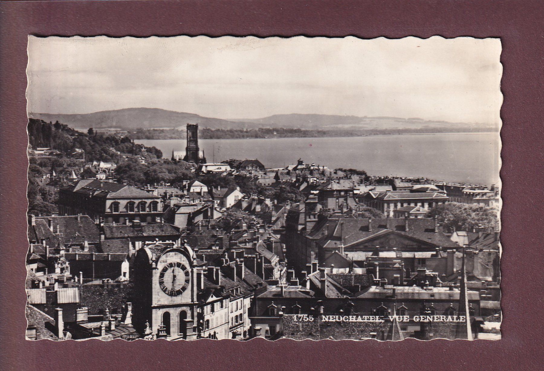 Ansichtskarten: NEUCHÂTEL - Vue partielle – Gebraucht aus Pully von nicecards