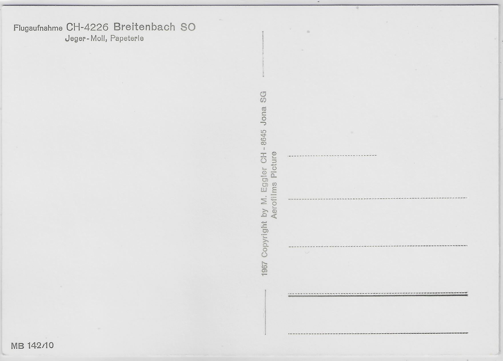 Cartoline postali: Flugaufnahme Breitenbach SO – Antico da Ettingen venduto da Kartenplanet 1