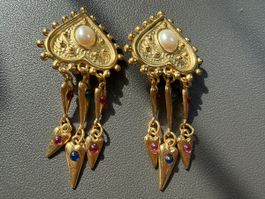 Vintage Ohrringe Clips Luxus Modeschmuck  