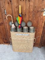 Schirmständer! Weidenkorb mit Metallbehälter - Einzigartig!