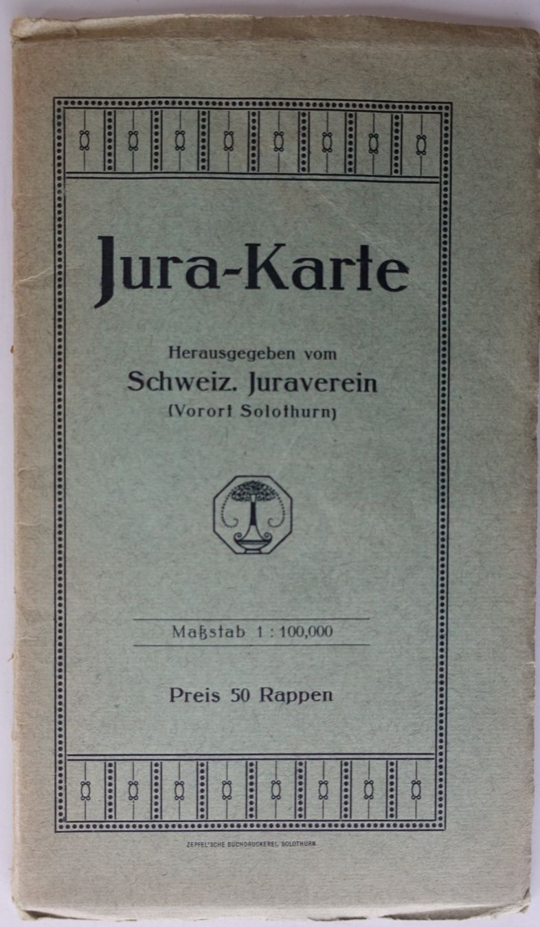 Landkarten & Atlanten: Jura-Karte ca. 1925 – Gebraucht aus Zürich von Schatzmeister1
