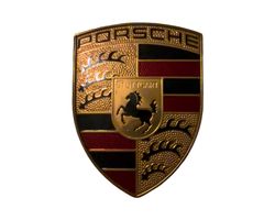Porsche Motorhaubenwappen Gold