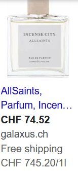 Profumi & Eau de Toilette: 5 x 100 ml EdP AllSaints – Usato da Collonges venduto da arashee 5