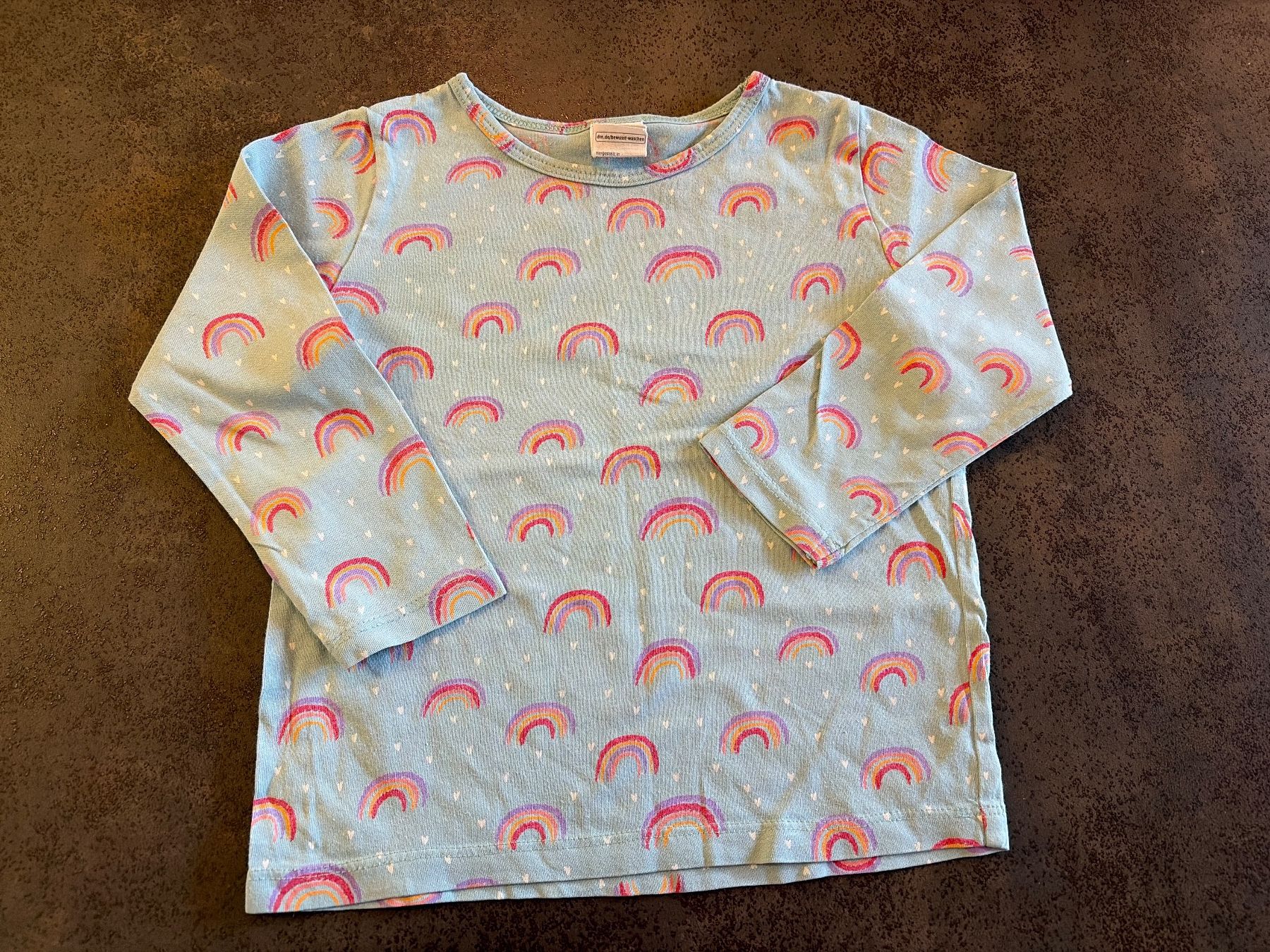 Camicie, Top & T-shirt: Susses Langarmshirt mit Regenbogen, Gr. 86 – Usato da Brüttisellen venduto da val_r8g6