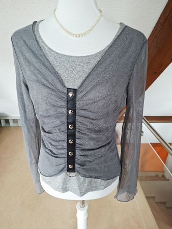 PAS DE QUOI... Paris Shirt, Grau, Grösse T4 (S/M)