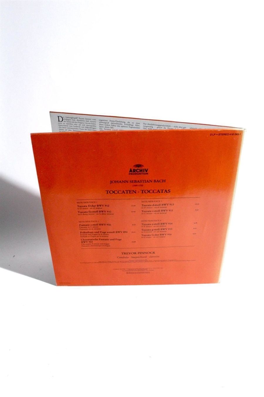Pentole: TREVER PINNOCK: Bach, Toccaten Toccatas – Usato da Bern venduto da vinyl-heaven 6