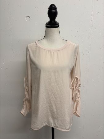 Marc Cain Bluse Rosa Gr. 34 Raffungen Langarm Shirt
