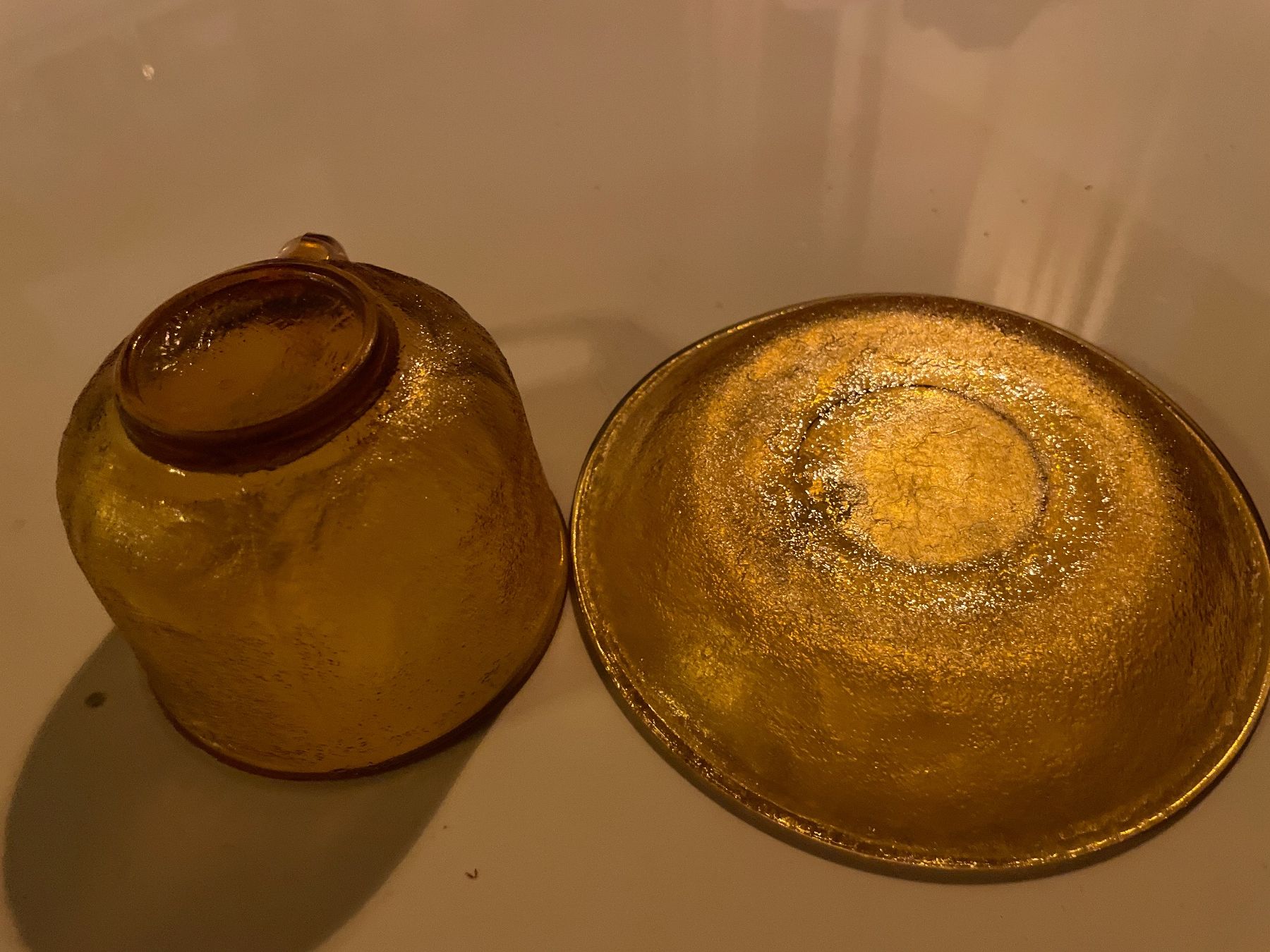 Tazze: Kaffeeservice x6 Amber Glas Kaffeetassen Antik – Usato da Zürich venduto da Arcana_Fail 2