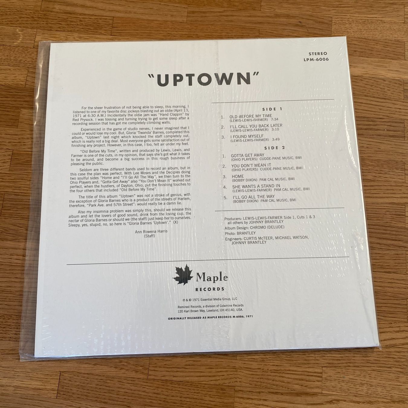 Dischi in vinile: Gloria Barnes - Uptown – Usato da Zürich venduto da honey-k 1