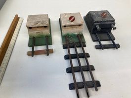 3er Set Buco Spur 0 8501 Prellböcke Holz Federpuffer fehlt