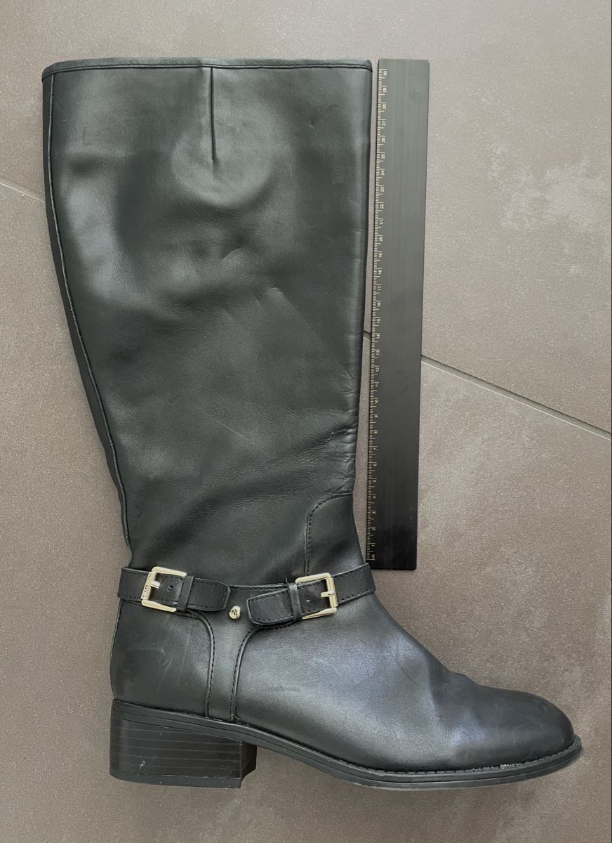 Ralph Lauren Scarpe da donna: kniehohe Ralph Lauren Lederstiefel – Usato da Hirzel venduto da jan_vqt5 3