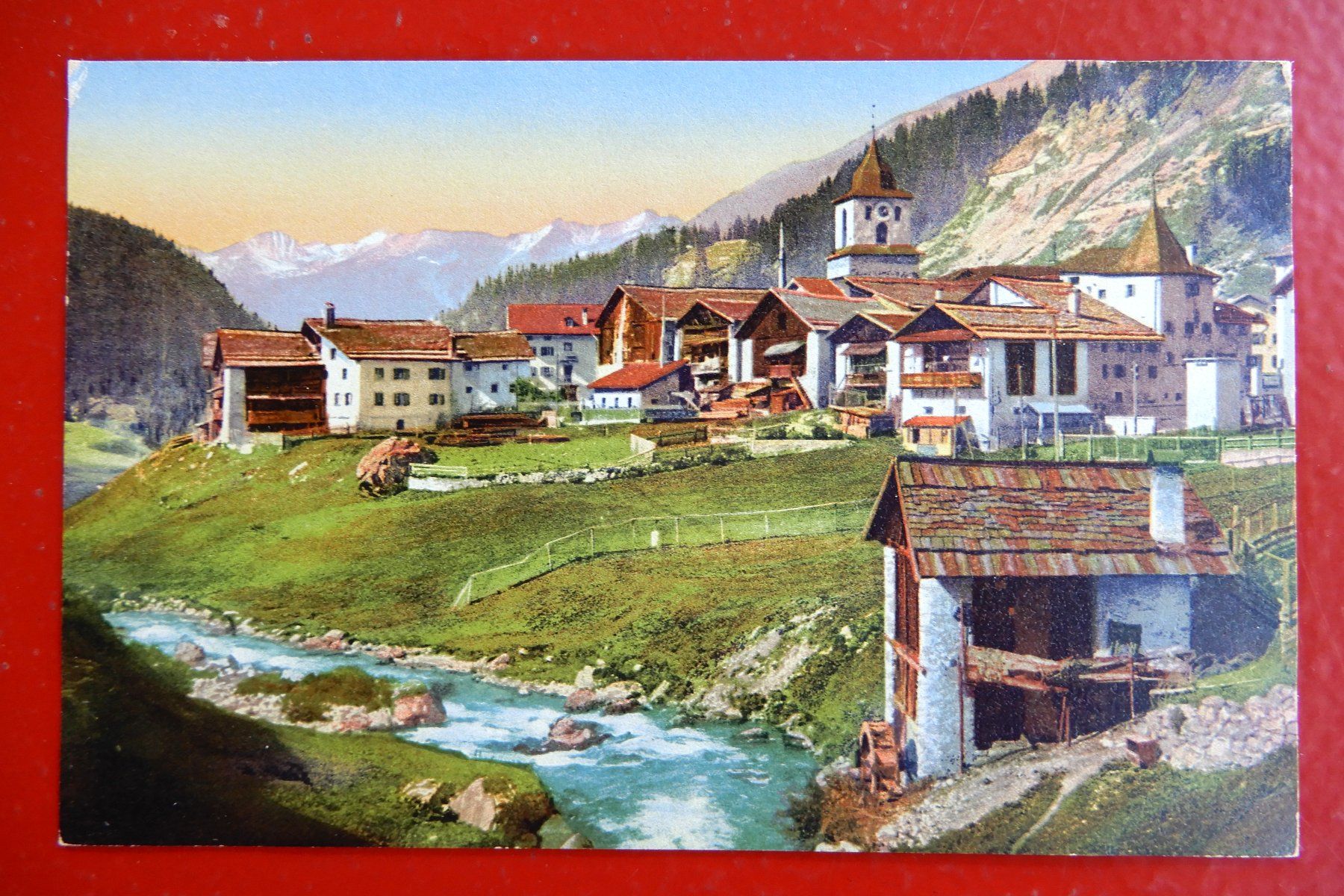 Cartoline postali: Ansichtkarte Bergün, Dorfpartie – Usato da Senèdes venduto da Framboise52