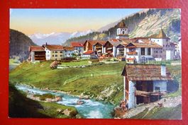 Ansichtkarte Bergün, Dorfpartie
