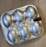Seltene alte Eierbox Eierbehälter Alu Militär 6 Eier