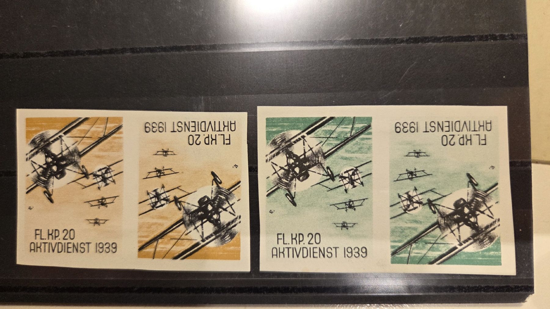 Tutti i francobolli: 1939 FL KP 20 Kehrdrucke – Usato da Arni AG venduto da Moth68