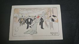 Antikes Altes Menü von Maxim's Paris,1949 für VIP Gäste