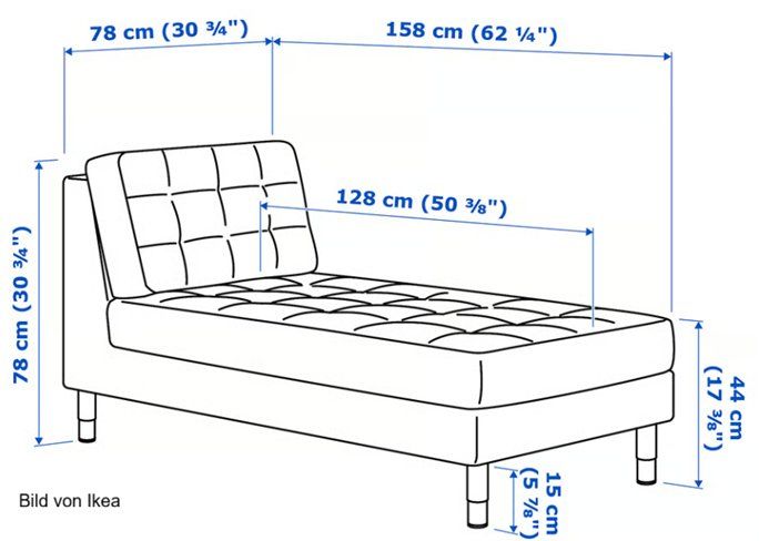 Ikea Divani: Sofaelement Recamiere dunkelgrau passend zu IKEA Landskrona – Usato da Winterthur venduto da car_56r5 3