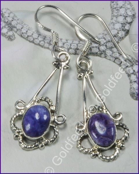 Orecchini pendenti & Orecchini a lobo: CHAROITE, Charoit Ohrhänger 925 Silber – Nuovo e nell'imballaggio originale da Oberglatt ZH venduto da Goldfee1