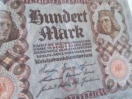 Hundert Mark-100 Mark 1920 Reichsbanknote Berlin-unzirkulier