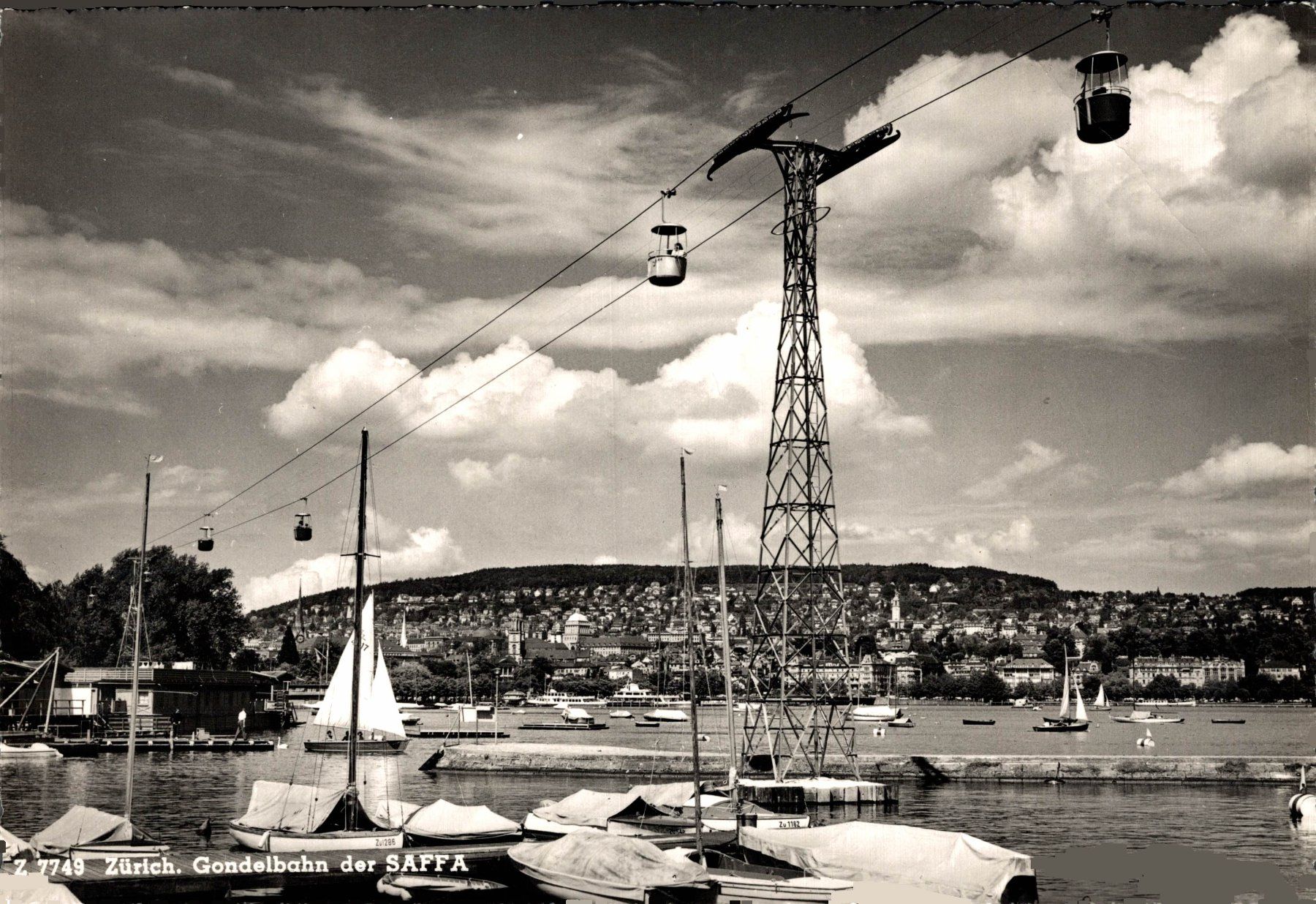 Cartoline postali: Zürich. Gondelbahn der SAFFA – Usato da Bronschhofen venduto da Astore