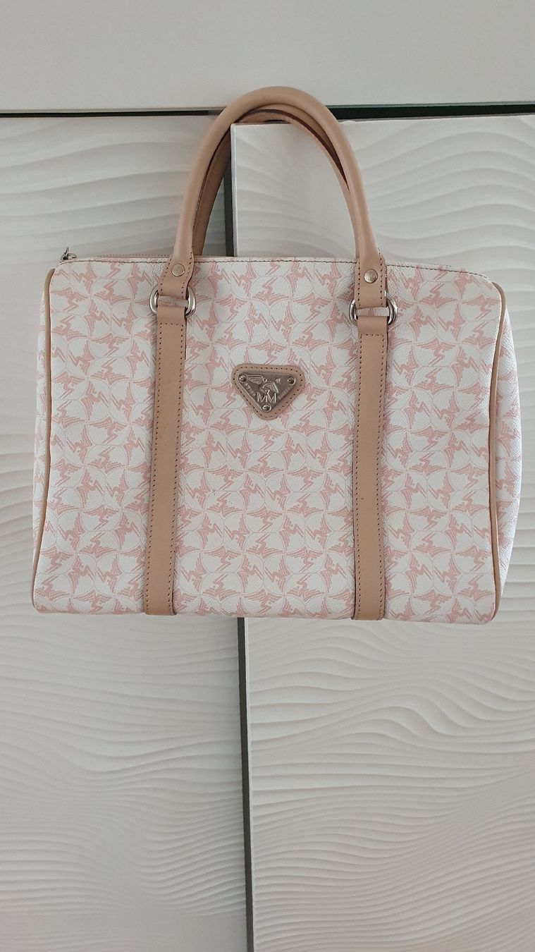 Maison Mollerus Borse da donna: Mollerus Handtasche rosa/weiss Top! – Usato da Laufenburg venduto da megane1959