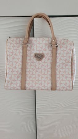 Maison Mollerus Handtasche rosa/weiss Top!