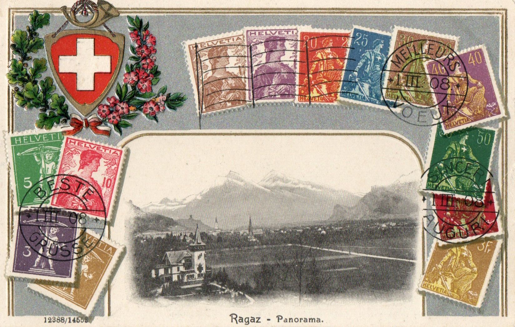 Cartes postales: Ragaz - Panorama – D'occasion à Melano par pisonsdro