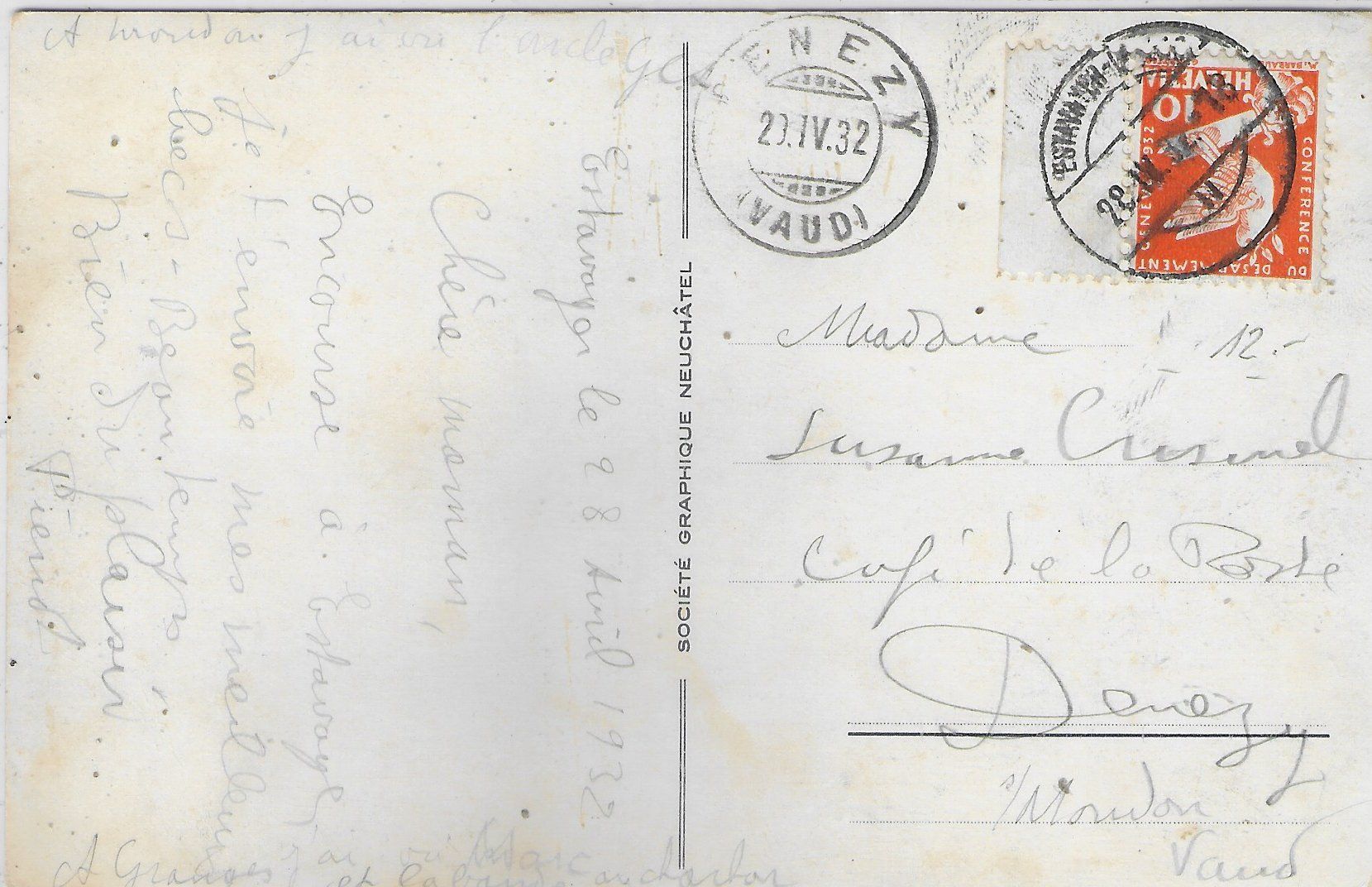 Cartoline postali: Estavayer - Tour du chateau - Litho – Usato da Ettingen venduto da Kartenplanet 1