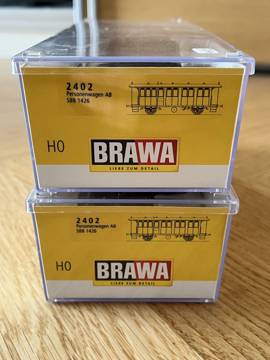Brawa Modelleisenbahnen: 2 Stk SBB Personenwagen 2 achsig Brawa – Gebraucht aus Basel von Re620_11627 5