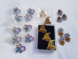 Vintage "Fasnacht-Pins" aus den 1990er Jahren (20 Stk.)