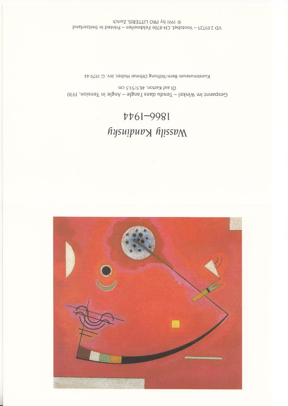 Cartoline postali: DK Wassily Kandinsky, Gespannt im Winkel, 1930 – Nuovo (secondo la descrizione) da Bürglen TG venduto da StampGraf