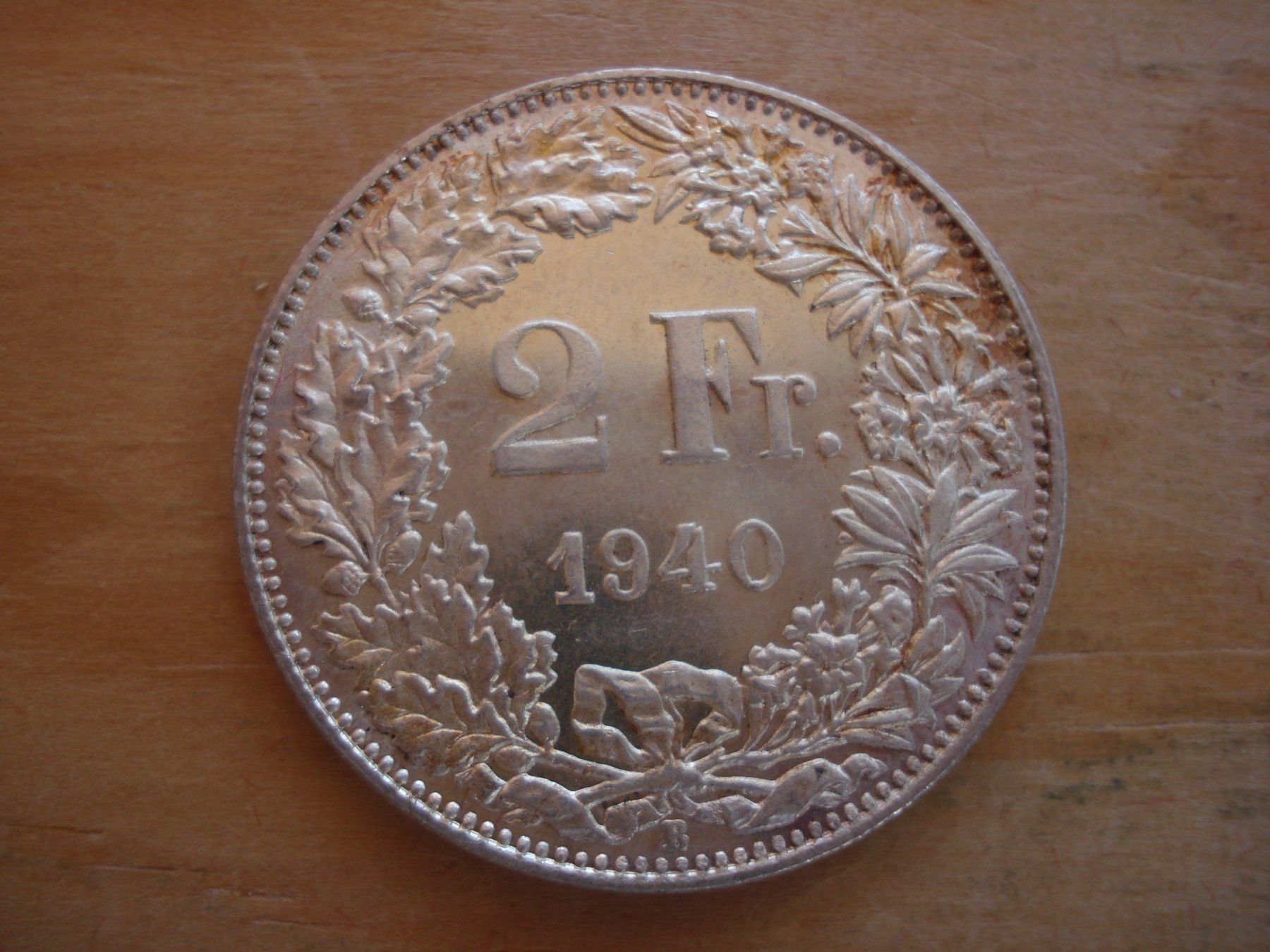 Alle Münzen: (C1) 2 Franken 1940 STGL – Gebraucht aus Erlach von Net-Coins